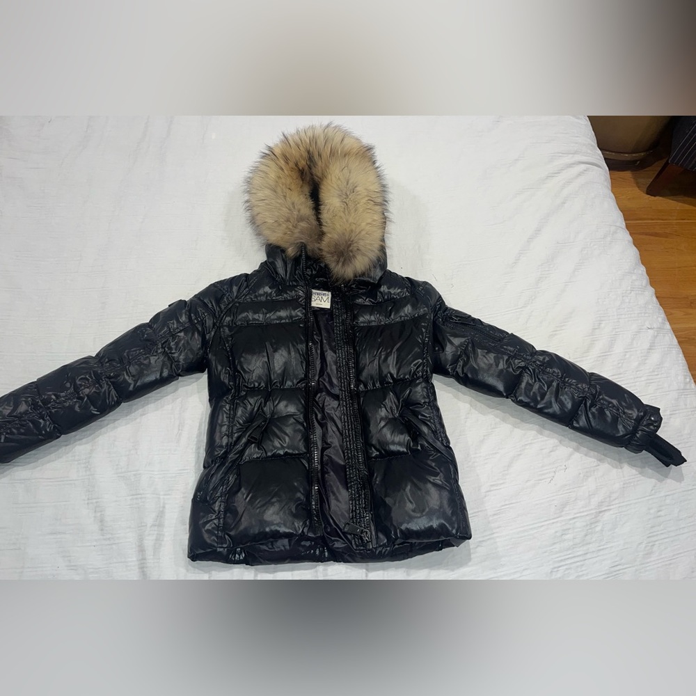 Black SAM. Jacket with fur hood